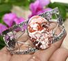 Huge Money Agate 925 Silver Plated Bangle 6.5" Best Gift For Women Trendy B5u04