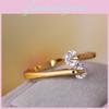 Exquisite 18k Gold Plated Crystal Bridal Engagement Ring For Women In Sizes 6 To 9