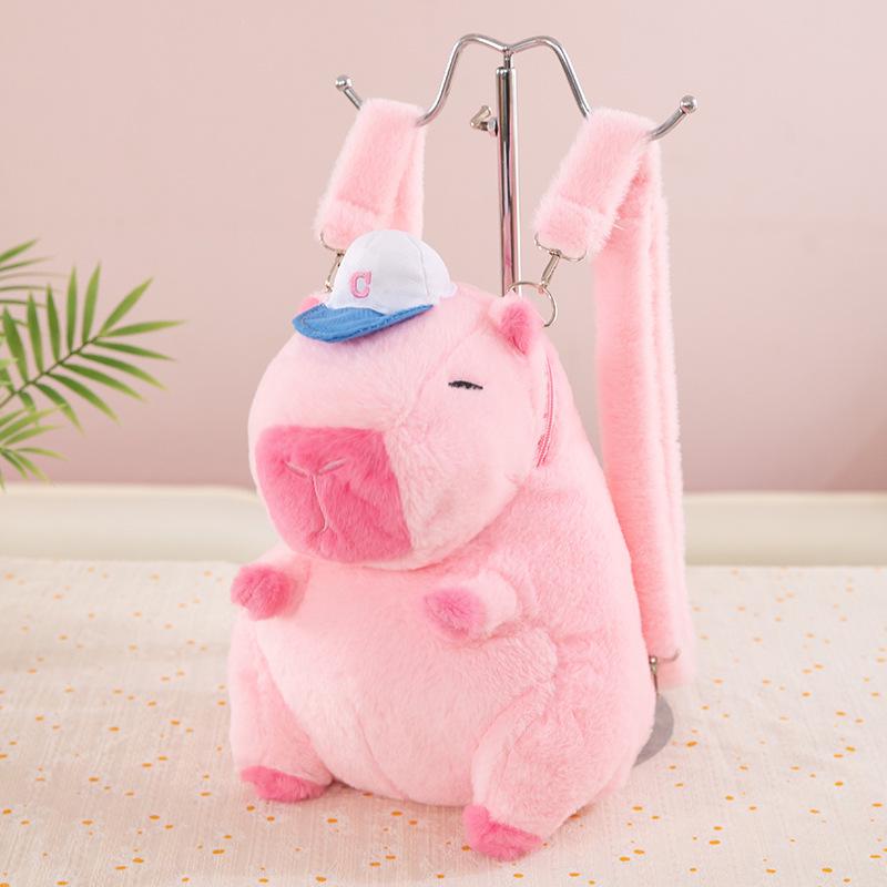 Cute Capybara Backpack Plush Toy Doll Stuffed Animal Gift for Girls' Birthday