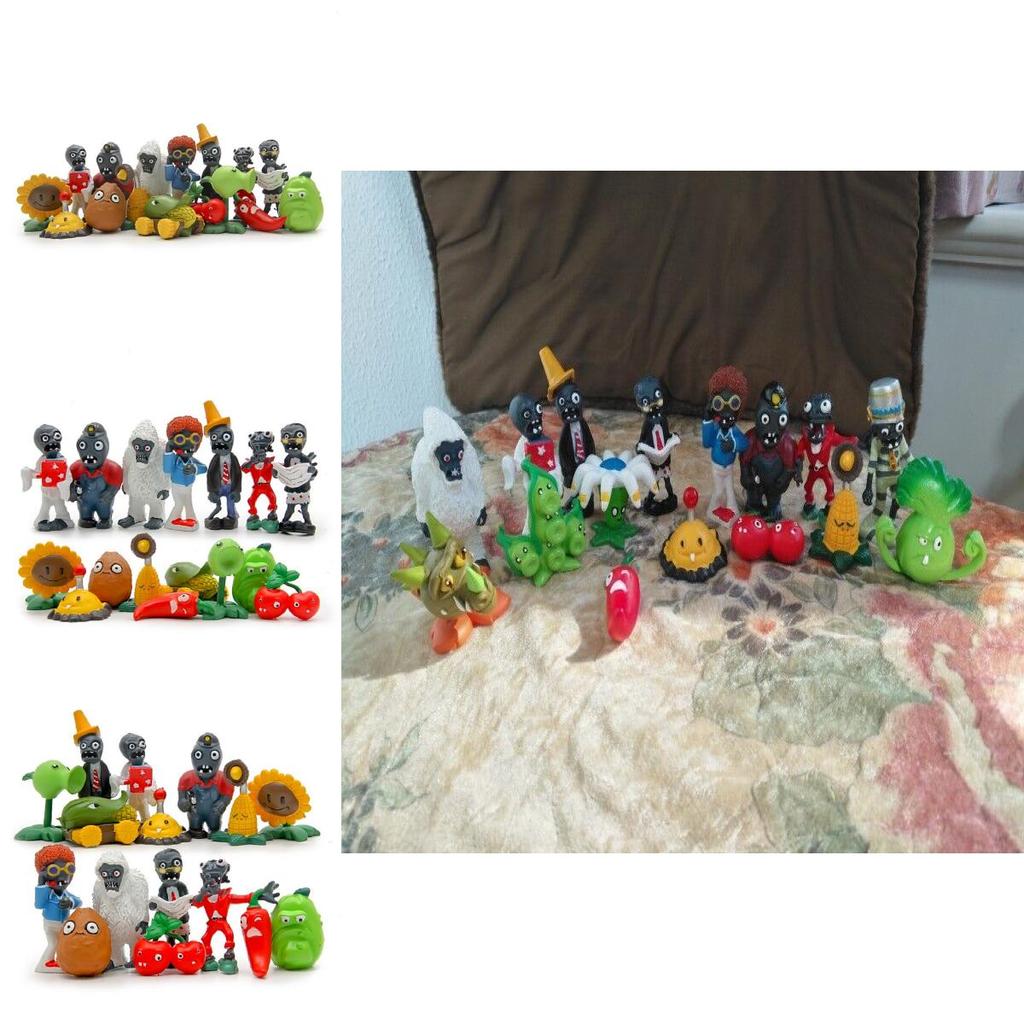 Premium Quality 16pcs Set Of New Plants Vs. Zombies Pvc Anime Action Figures For Kids