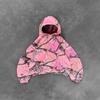 Felpa Camo Foglia Rosa Akimbo Uomo Donna Streetwear Retro Stampa 3D Vestibilità Larga Top Casual