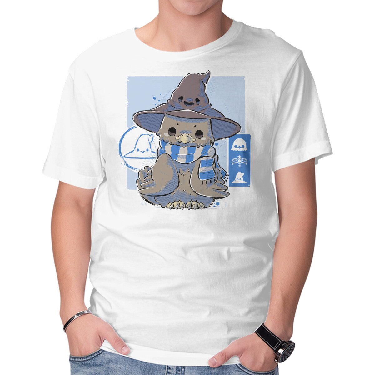 Unisex Crew Neck T-Shirt Cute And Wise Graphic Short Sleeve Casual Tee XS