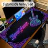 Music Theme Personalized Mouse Pad Custom Name Text Non Slip Desk Pad For Laptop Office Desktop
