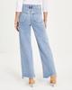 2023 Women's Casual Wide-Leg Denim Pants with Irregular Fringed Hem