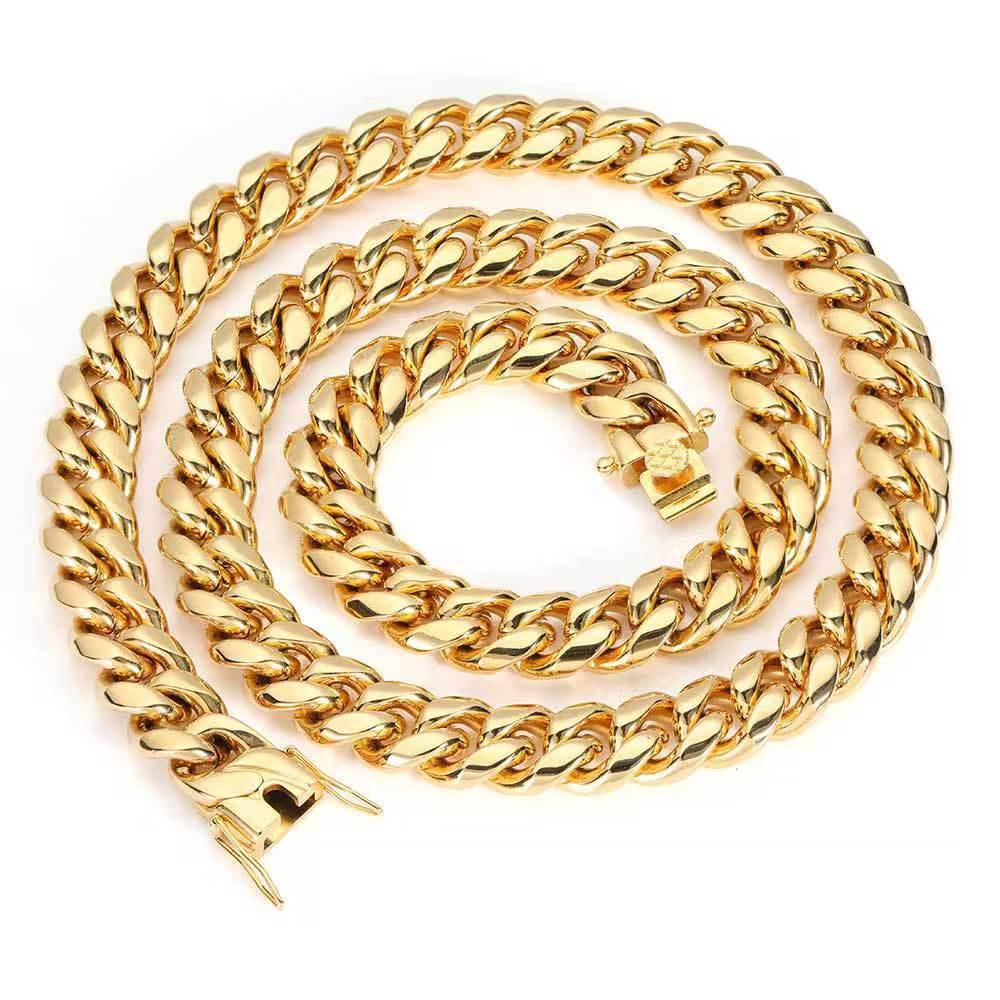 Trendy European & American Hip Hop Stainless Steel Men's Necklace - Unique Jewelry Chain with High-End Appeal