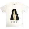 Cher 'Leather Jacket' White T Shirt - NEW OFFICIAL
