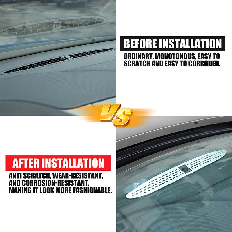 For SEAT Leon MK2 2008-2012 Aluminum Alloy Car Dashboard Air Outlet Anti-blocking Mesh Cover Car Interior Accessories