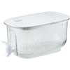 4L Juice Cold Drink Barrel with Faucet Transparent Lemon Fruit Juice Bucket Large Capacity Leakproof Kitchen Drinkware