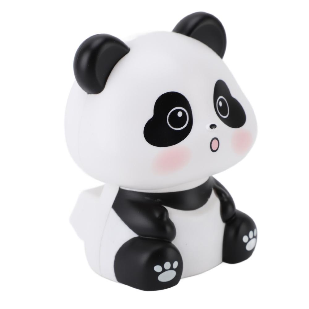 ABS Solar Panda Figurine 3inch Fortune Panda Statue  Indoor Living Room Decor