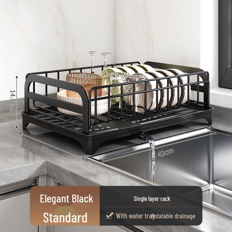 Cross-border Kitchen Sink Storage & Drainer Rack for Bowls, Dishes, and Utensils