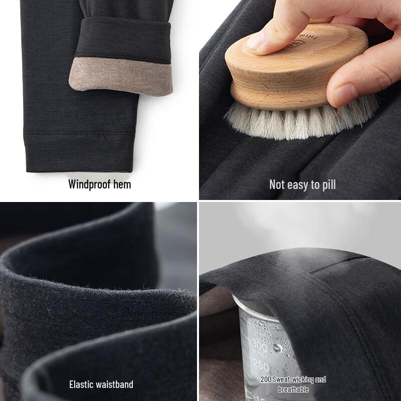 Eversun Men's 100% Wool Filled 3-Layer Thermal Pants