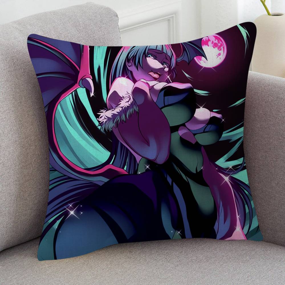 Game Darkstalkers Cartoon Series Square Pillowcase Soft Waist Sofa Cushion Cover Bedroom Room Pillowcase