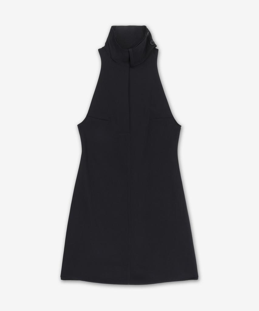 COURREGES Scarf Mock Neck Dress - Black / 125Cro576Pl01479999