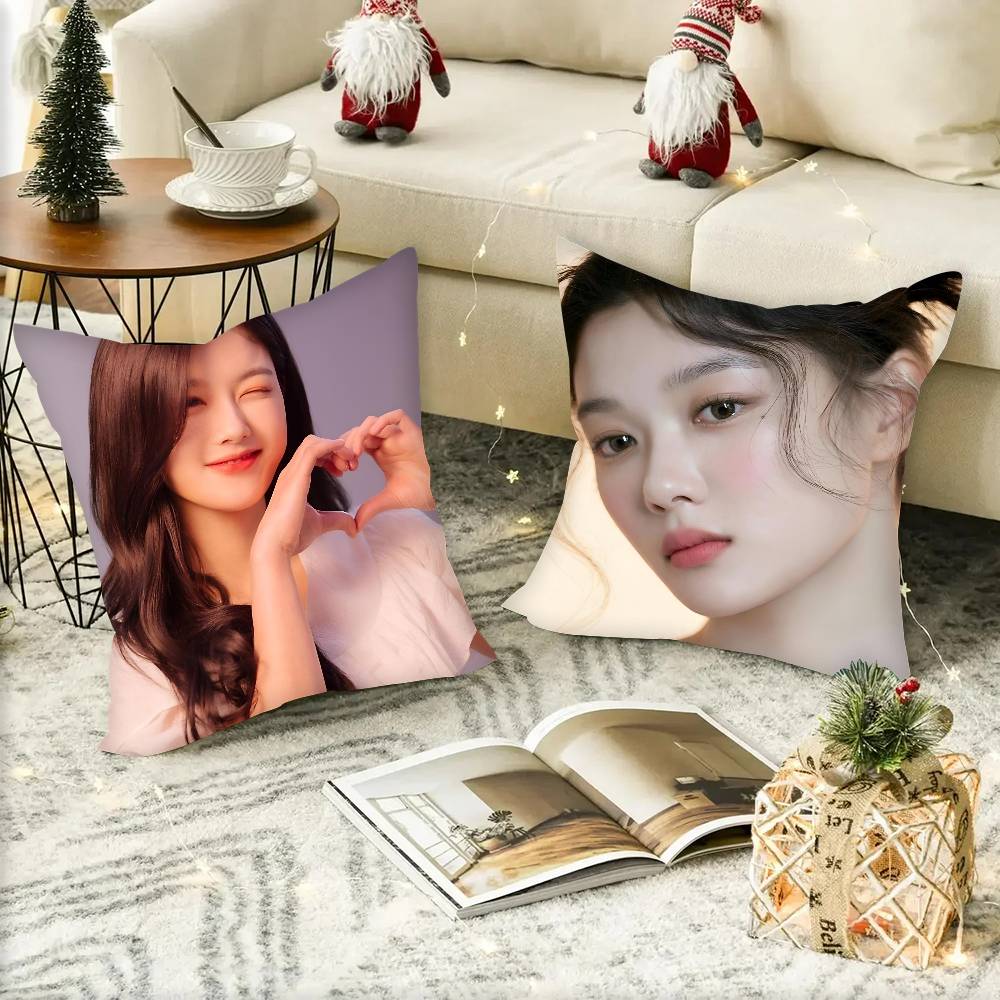 Kim You Jung Korean Actors Pillow Case Square Pillow Bedroom Sofa Leisure Comfort Cushion Car Home Decoration