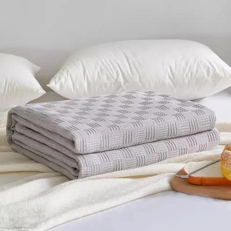 

Вязаное марлевое одеяло из чистого хлопка, антистатическое, удобное, приятное для кожи постельное белье, дышащее, гигроскопичное одеяло для отдыха на диване 180x200cm 1PCS