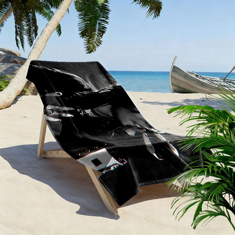 Bill Kaulitz Print Strandtuch, Großes Weiches Schnelltrocknendes Handtuch für Strand Camping Schwimmen