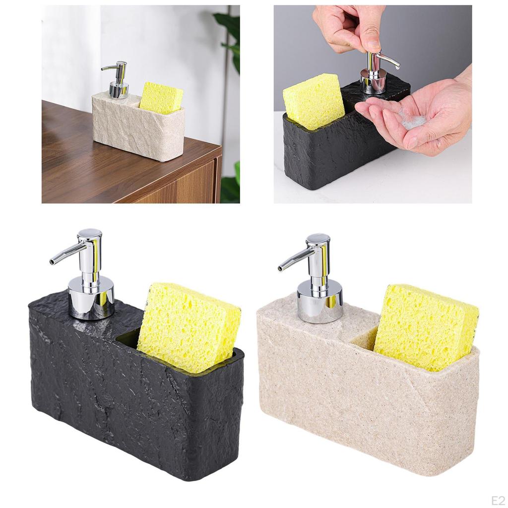 Liquid Soap Dispenser with Sponge Holder Countertop Dish
