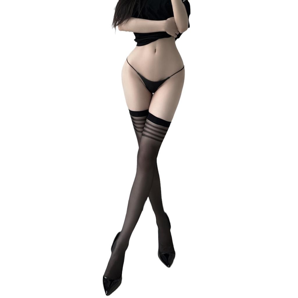 Sexy sex stockings striped stockings basic stockings women's anti-hook ultra-thin and durable knee stockings
