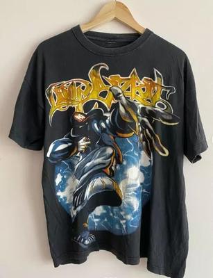 Unisex Shirt Cotton Oversize Large Size Limp Bizkit Band Graphic Short Sleeve Unisex Black Tshirt Men Women S-5XL