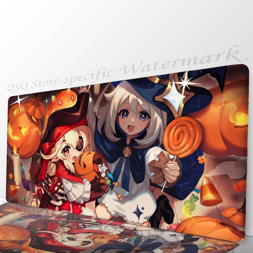 Klee Anime G-Genshin Impact Mousepad Non-slip Suitable For Office Computers Laptops E-sports Game Desk Mats XXL Keyboard