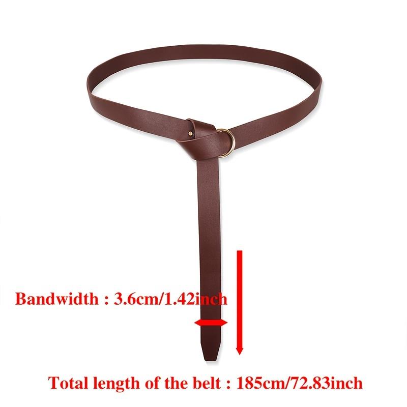 Viking Medieval Adjustable Faux Leather Belt and Scabbard Set, Cool and Handsome Style for LARP Halloween Role Play