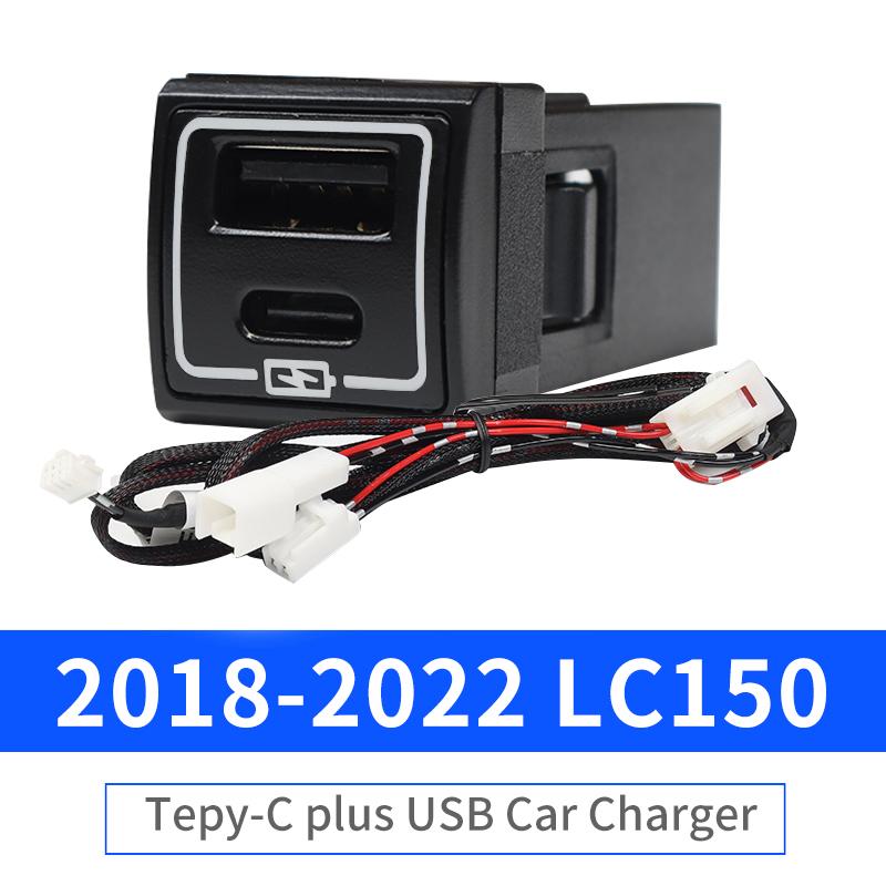 Car USB Quick Charger QC3.0 For Toyota Land Cruiser 200 Prado 150 Accessories Modified LC200 LC150 FJ150 FJ200 2021 2020 2019