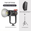 350W COB Photography Light with Spherical Softbox & Parabolic Grid