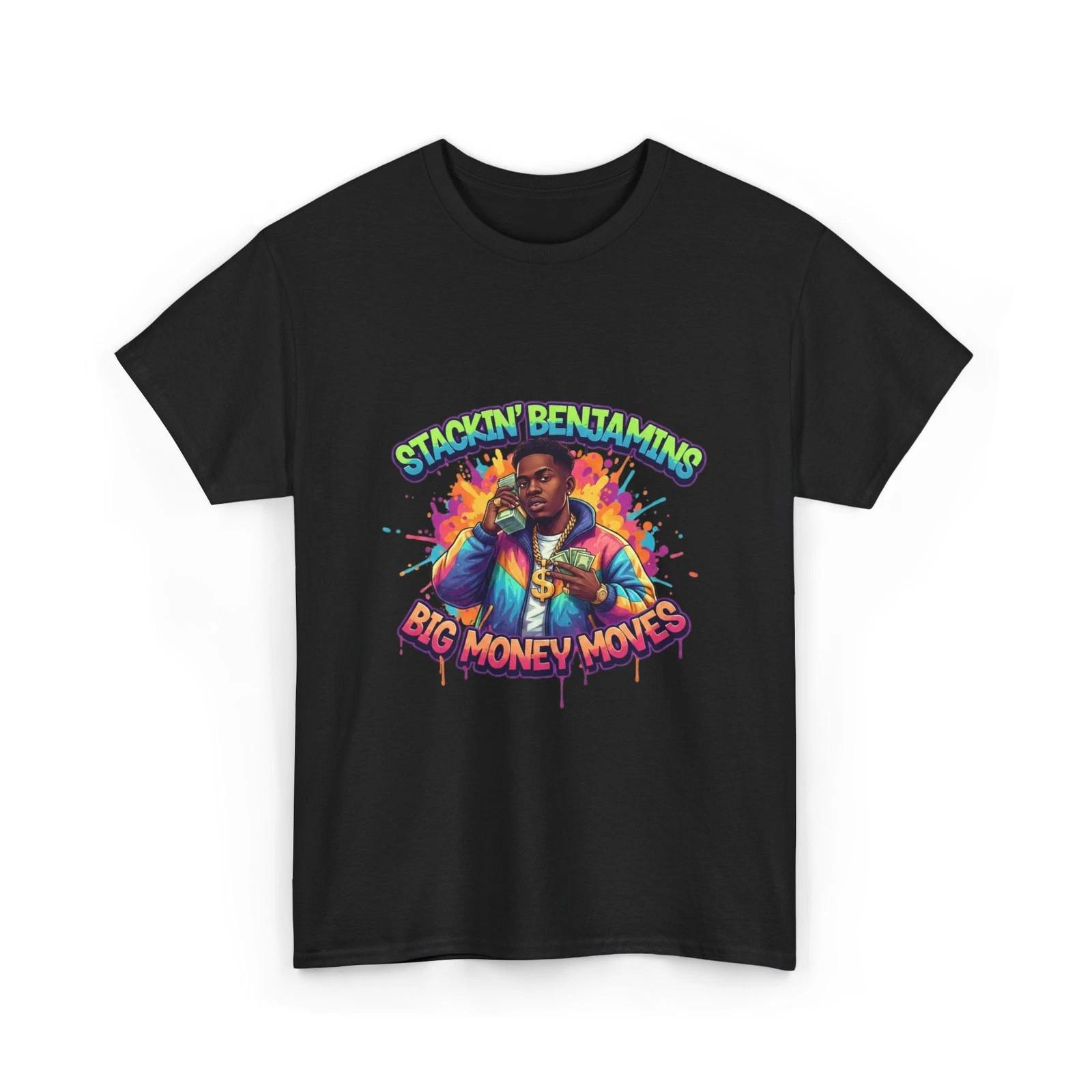 Stackin  Benjamins T-Shirt Big Money Moves Graphic Tee L