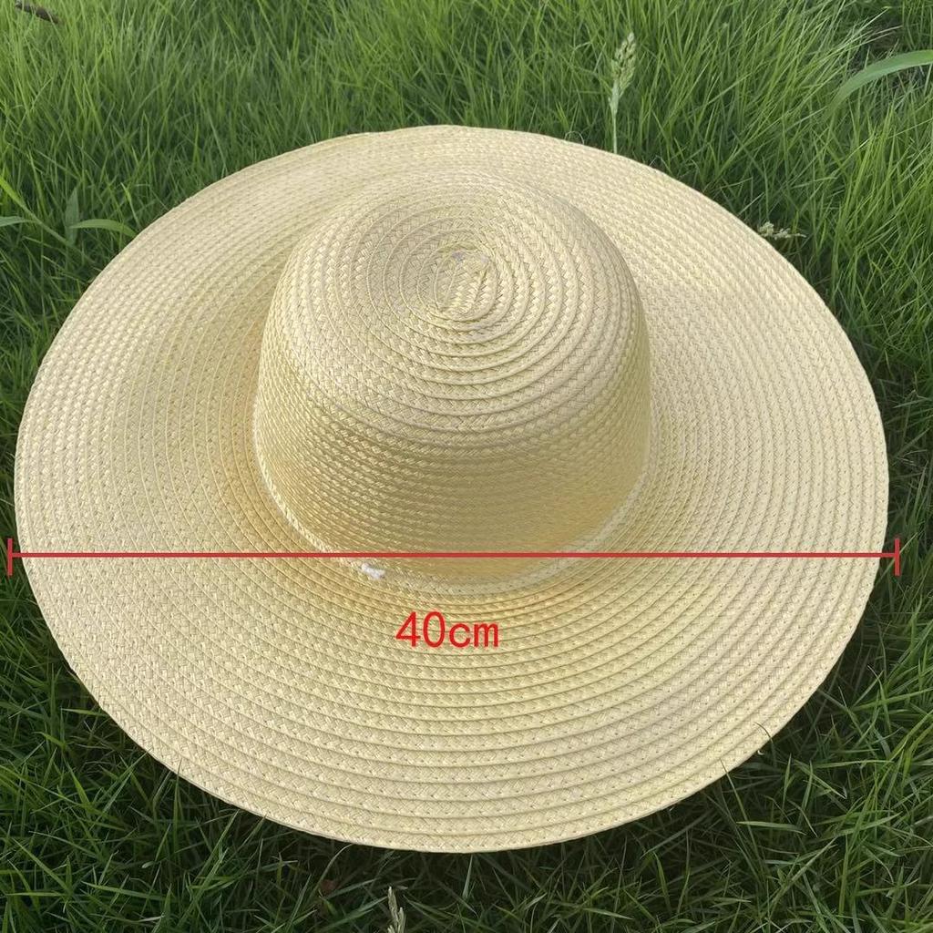 High-Quality Wheat Straw Wide-Brim Sun Protection Hat for Men and Women