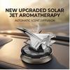Avion de Vânătoare cu Energie Solară Aromaterapie Rotație Solară cu 4 Panouri Eliminare Odoruri Aliaj Decor Interior Auto