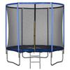 Outdoor Elastic Trampoline, Elastic Mat for Adults for Garden with Safety Net and Padded Edge, Garden and Home Games, Ø244x240cm, Blue and Black