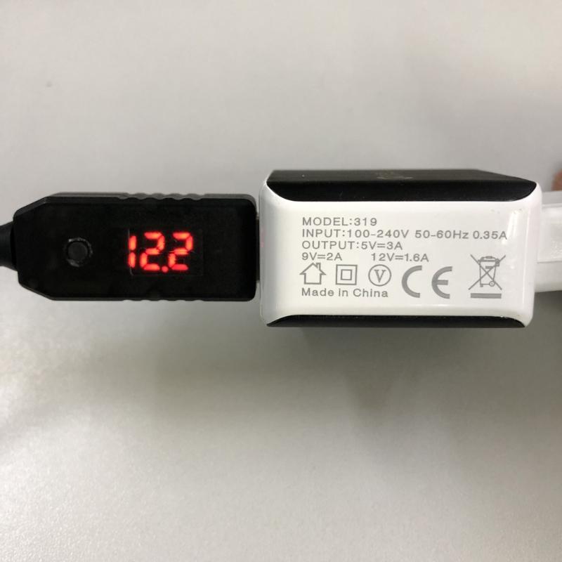 Universal for QC 3.0 USB To for DC 12V 1.5A Adjustable Voltage Step Up 5.5x2.5mm Cord Power Boost Line For WiFi Router L