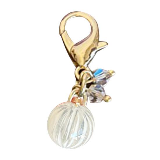 Keychain Pendant Easy to Use Mini Compact Translucent Texture Sugar Beads Design Keychain with Lobster Clasp Backpack Accessory
