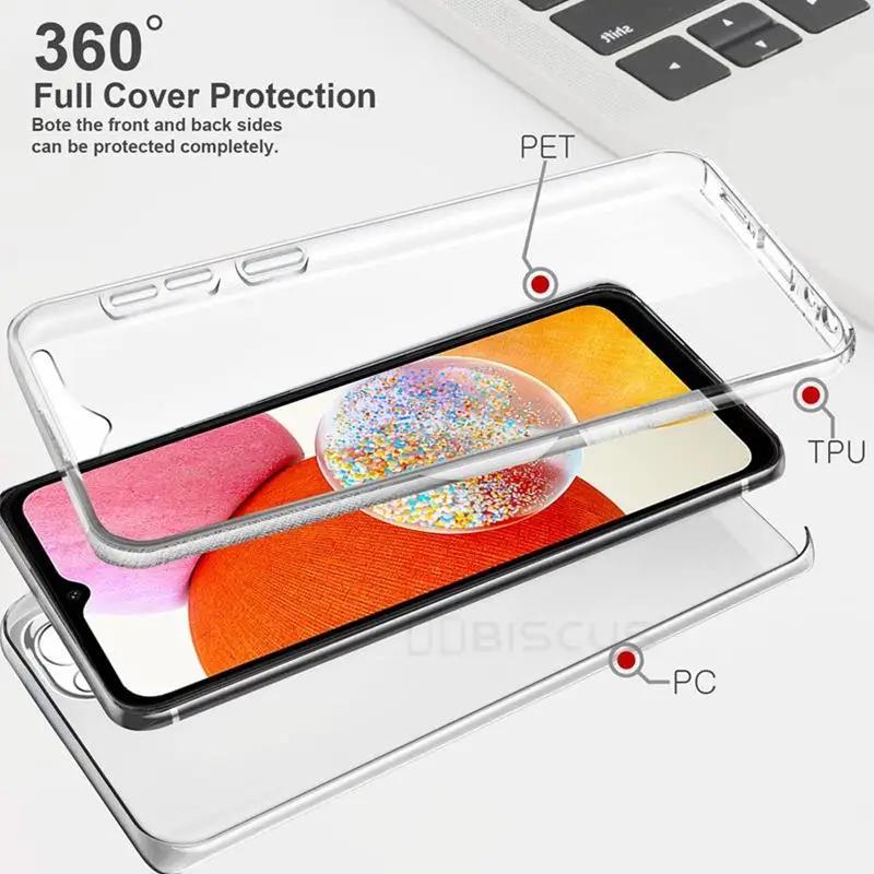 360 Degree Case For Samsung Galaxy A15 A35 A25 A04S A04E A14 A24 A34 A54 A03 A13 A33 A53 Transparent Built-in Screen Protector