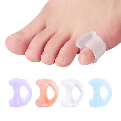 Séparateur d'orteils en Gel correcteur en Silicone, 1 paire, protège-orteils, soins des pieds