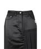 Recorde Asymmetric Pleats Half Satin Skirt Rqkaa25550Bkx