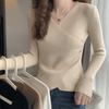Early Autumn Top, Low-necked Bottoming Shirt, Women's New Inner Fit, High-end Sense, Spring and Autumn Wear, Knitted Sweater