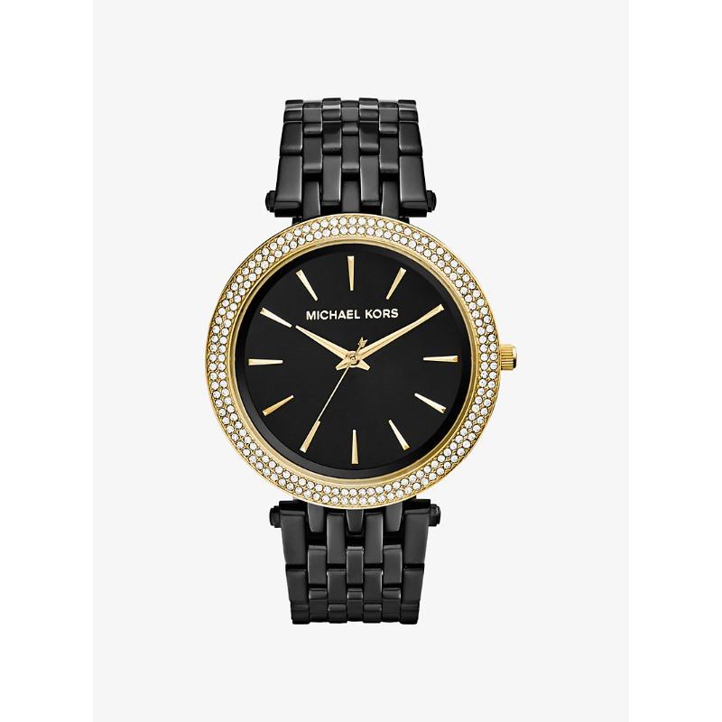 Часы Michael Kors Darci с паве, черного цвета, MK3322 чёрный
