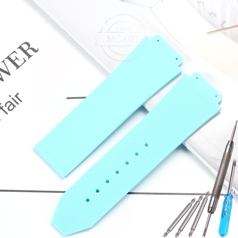 

19mmx25mm Big Bang Watchband For Hublot big bang Strap Men s Soft Silicone Sports Waterproof Watch Accessories 24mm