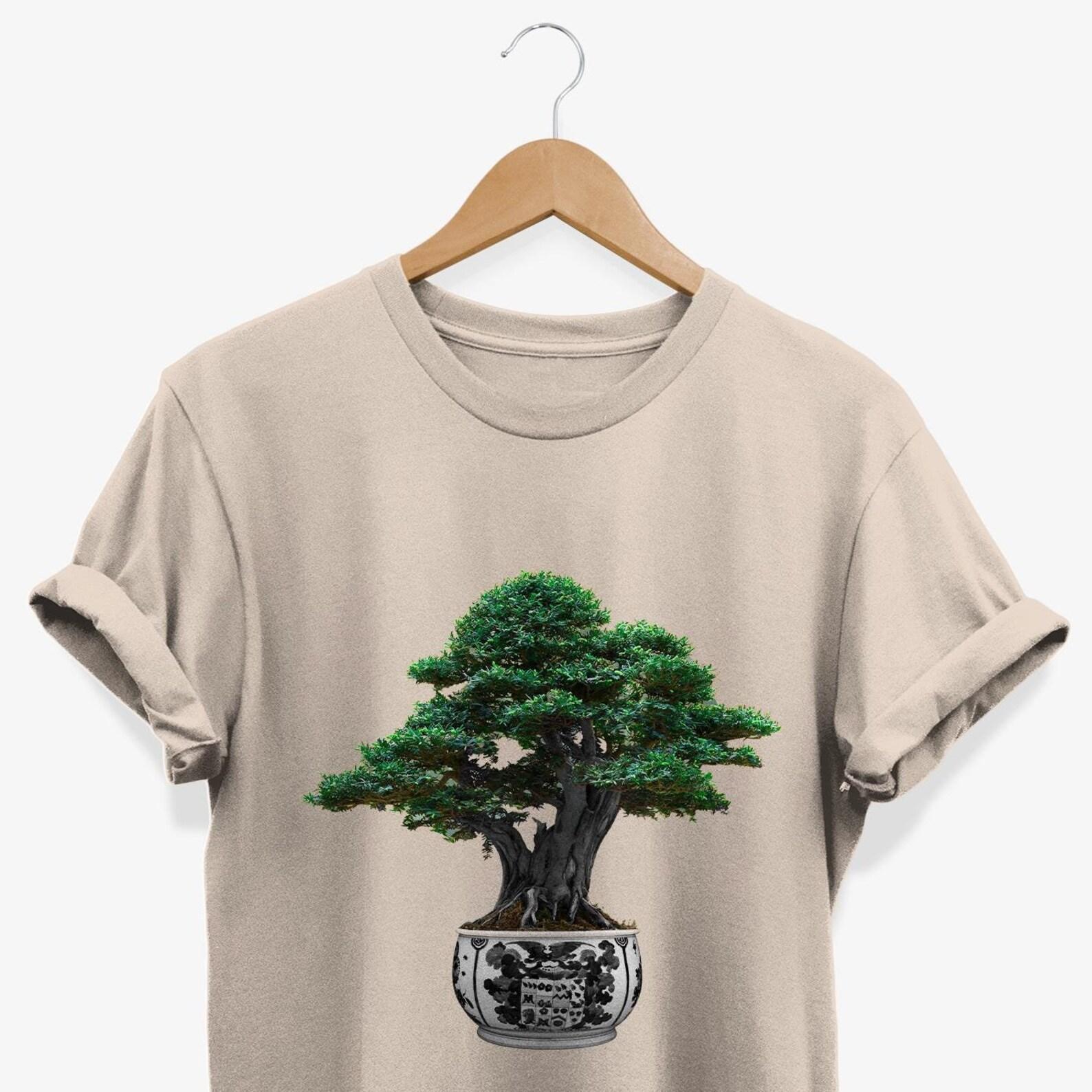 Bonsai Tree Graphic Tee | Japanese Zen Art Shirt M