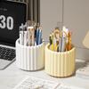 Rotating Dustproof Desk Organizer: Pen, Cosmetics, Skincare Storage Compartment