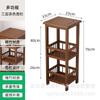 Modern Bamboo&Wooden Plant Stand-Living Room Corner Shelf with Storage Multi-Tiered Flower Pot Holder for Balcony & Indoor Decor