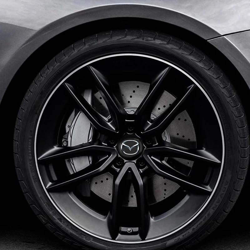 4 szt. 56mm Naklejka Emblemat Logo Odznaka Dekiel na Piastę Koła Samochodowego dla Mazda 3 CX3 CX4 CX5 CX7 CX8 CX9 CX30 RX7 Atenza Axela