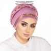 Women Hijabs Turban Hats Sequin Solid Color Braid Twist Caps Cancer Chemotherapy Beanies Cap Headwrap Plated Hair Loss Cover