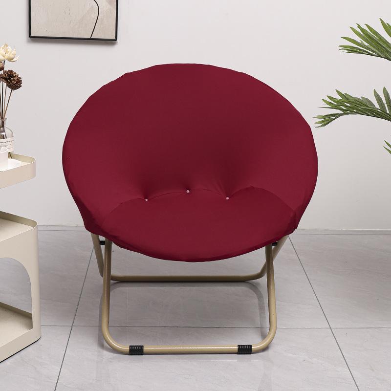 NEW Solid Color Saucer Chair Cover Spandex Protector Round Recliner Slipcover Polyester Removable Washable Moon Chair Cover