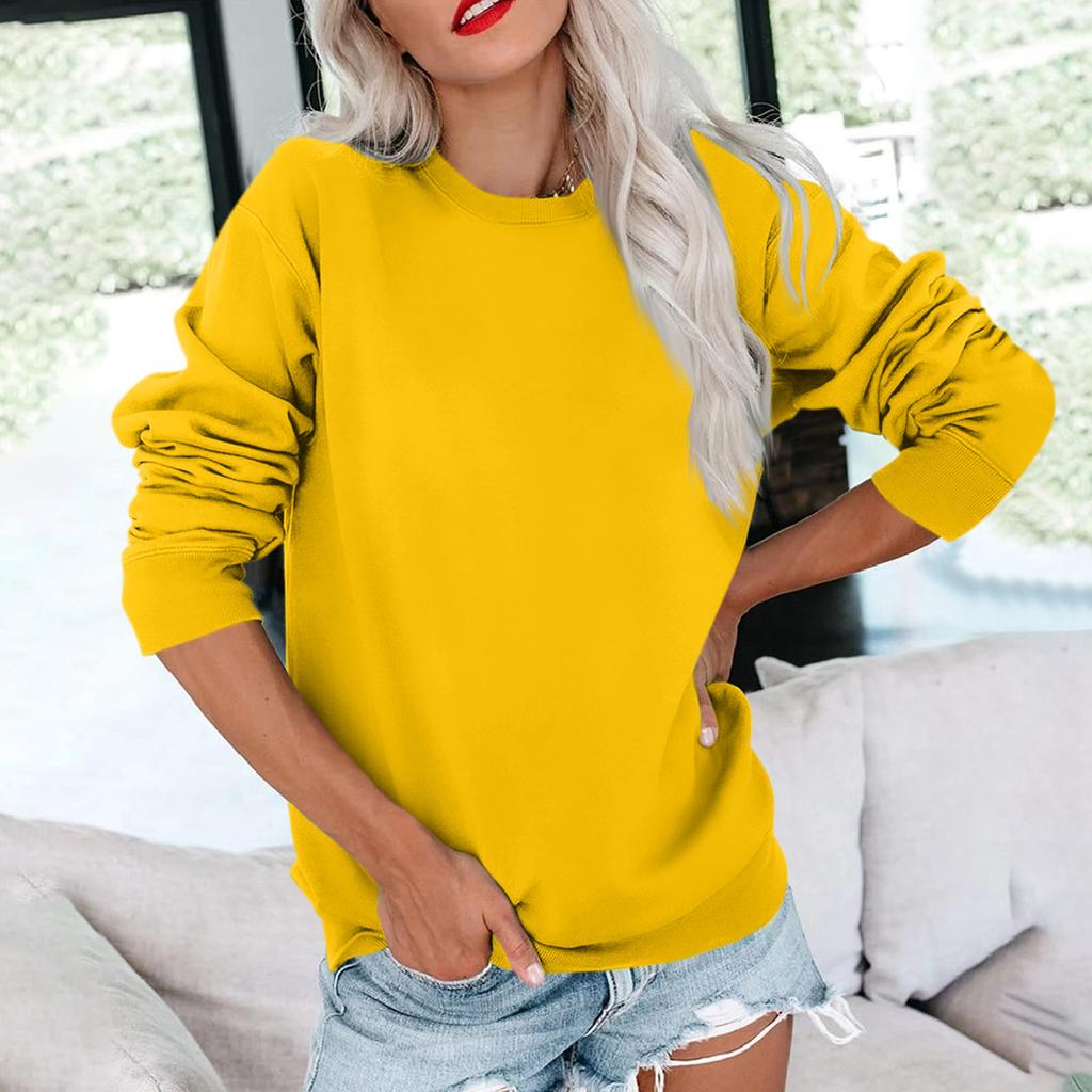 Women's Colorblock Sweatshirt Long Sleeve Round Neck Casual Comfortable Loose Lightweight Women's Sweatshirt