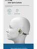 AKZ-G9 Vibration Bone Conduction Bluetooth Earphones with Card Slot, Digital Display, Neckband Design, and Long Battery Life.