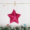 6pcs Glitter Golden Silver Star Christmas Ornament Star Embellishments Pendants for Xmas Tree Hanging Christmas Party Decoration