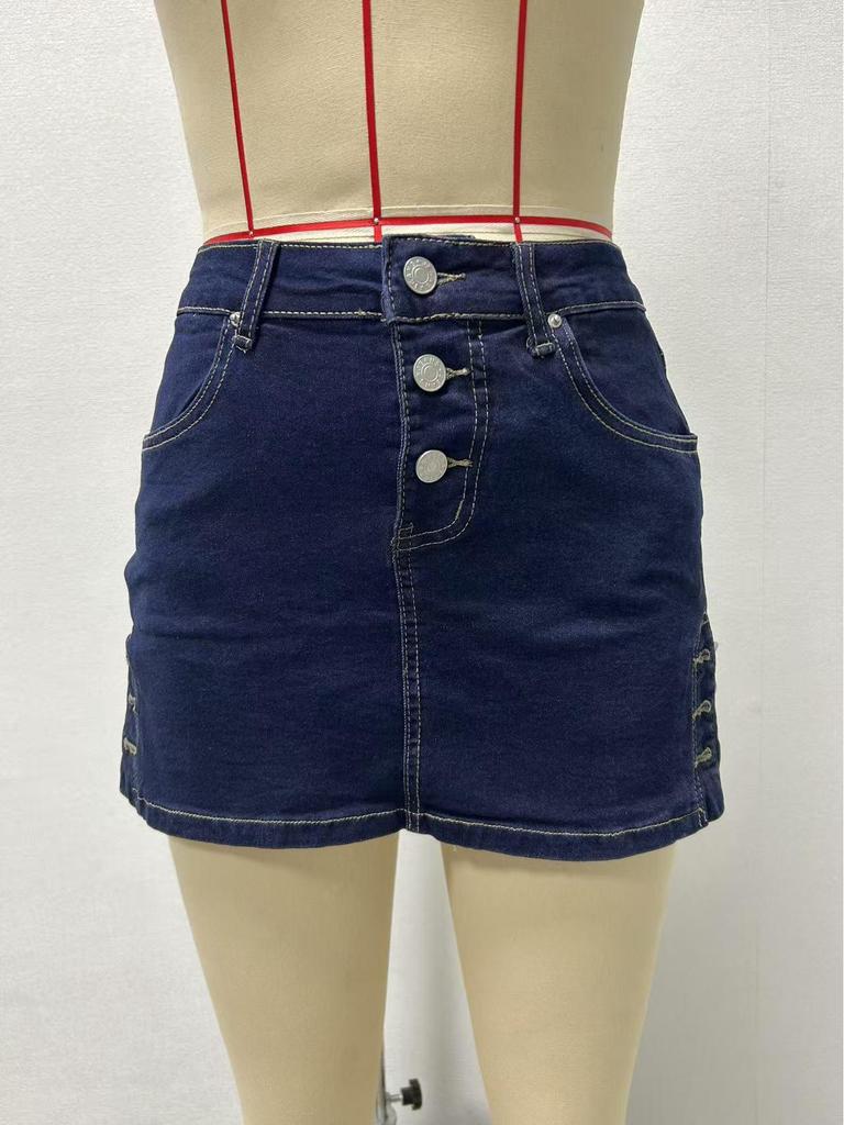 2025 Sexy Retro Denim Mini Skirt: Loose, Slimming, Stylish Women's Fashion