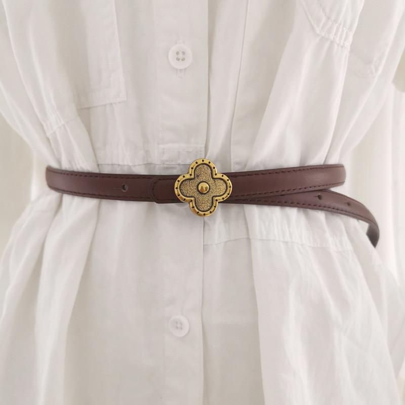 Womens Genuine Leather Waist Strap With Alloy Buckle For Formal And Casual Styles